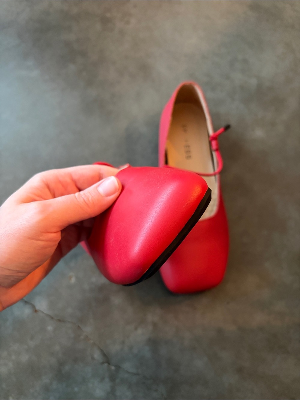 Empress Red Square-Toe Mary Jane Flats - Picture 4 of 6